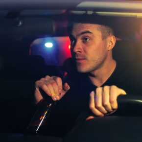 Young drunk driver chased by police while driving under the influence of alcohol