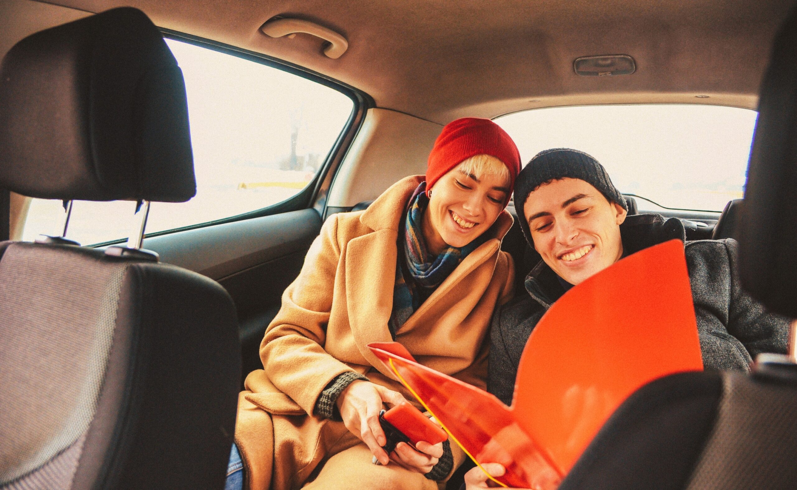young people ridesharing