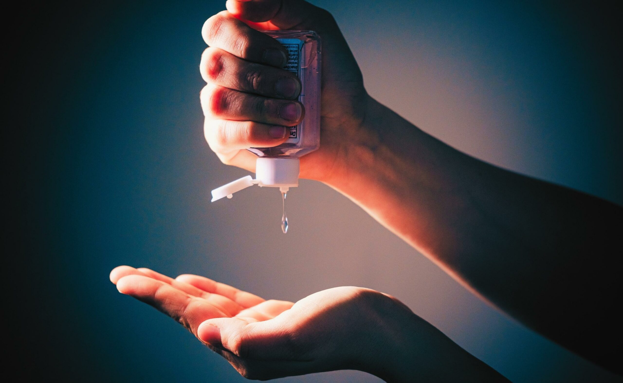 Using antibacterial hand sanitizer
