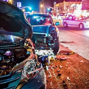 Car Crash with police. fatal car accidents