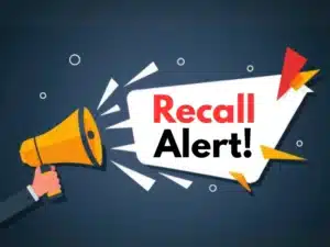 Megaphone with recall alert.