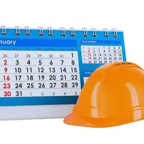 a desk calendar opened to January, with dates clearly marked from Sunday the 1st to Tuesday the 31st. Report a Workplace Injury